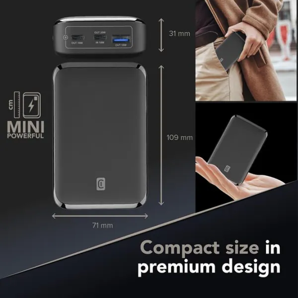 Power Bank Cellularline Essence Promo 10000 mAh/ Black photo 5