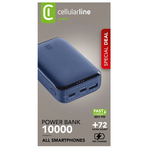 Power Bank Cellularline Essence Promo 10000 mAh/ Blue photo 3