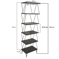 Стеллаж Trendy Balaban 165 x 48 x 31см cm / Металл / Anthracite photo 7