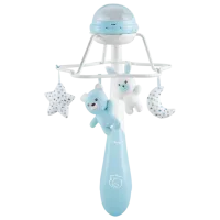 Carusel pentru pătuc Caretero Chicco Rainbow Cot Mobile Blue / Plastic