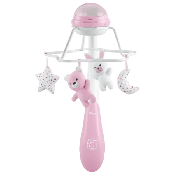 Carusel pentru pătuc Caretero Chicco Rainbow Cot Mobile Pink / Plastic photo 1