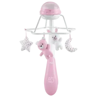 Carusel pentru pătuc Caretero Chicco Rainbow Cot Mobile Pink / Plastic