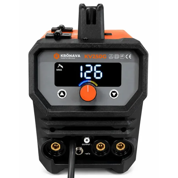 Сварочный аппарат Kronava KV250G 220 В полуавтоматическая (MIG/MAG) , аргонно-дуговая (TIG) / Оранжевый photo 2