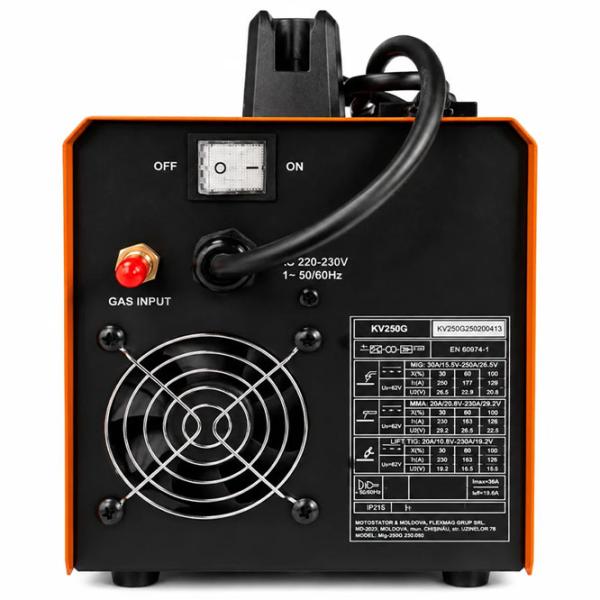 Сварочный аппарат Kronava KV250G 220 В полуавтоматическая (MIG/MAG) , аргонно-дуговая (TIG) / Оранжевый photo 5