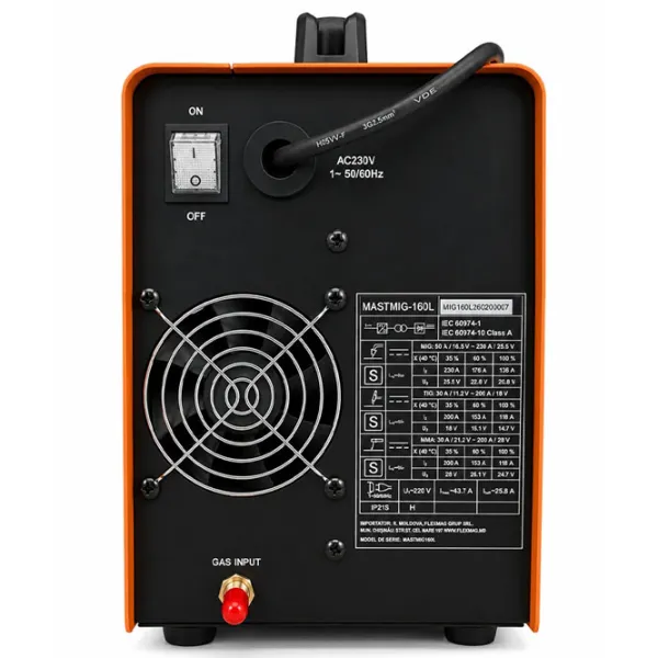 Aparat de sudat Kronava Mastmig-160L 220 V MIG+MAG+FLUX+MMA / Orange photo 5