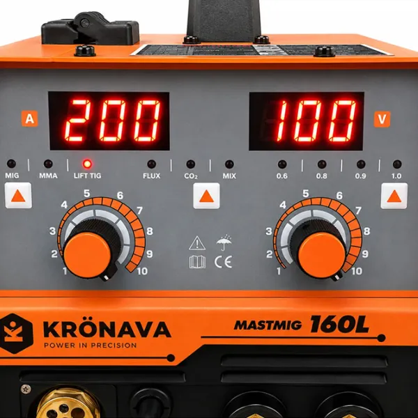 Aparat de sudat Kronava Mastmig-160L 220 V MIG+MAG+FLUX+MMA / Orange photo 6