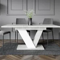 Masă de bucătărie extensibilă Prospero Dubaj PAL melaminat/ Whitestone photo 4