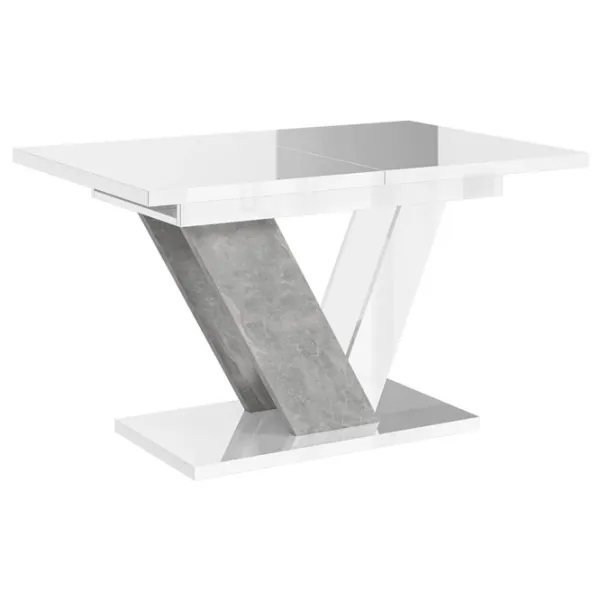 Masă de bucătărie extensibilă Prospero Dubaj PAL melaminat/ White Gloss photo 1