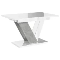 Masă de bucătărie extensibilă Prospero Dubaj PAL melaminat/ White Gloss