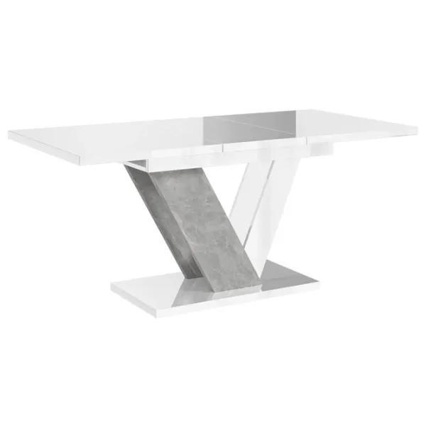 Masă de bucătărie extensibilă Prospero Dubaj PAL melaminat/ White Gloss photo 2