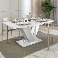 Masă de bucătărie extensibilă Prospero Dubaj PAL melaminat/ White Gloss photo 5