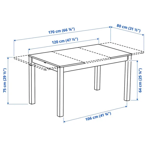 Кухонный стол раскладной Ikea Alhult Шпон/ Коричневый photo 4