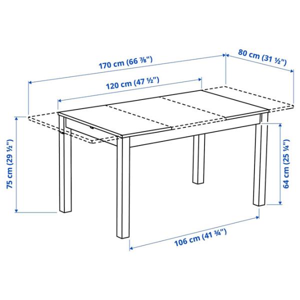 Кухонный стол раскладной Ikea Alhult Шпон/ Коричневый photo 4