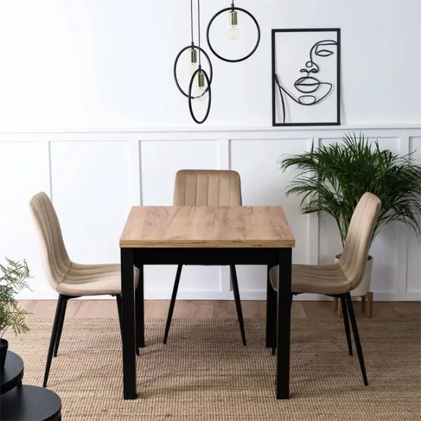 Masă de bucătărie extensibilă Mebel Elite Max PAL/ Craft oak photo 5