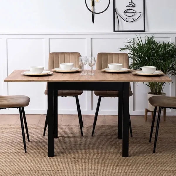 Masă de bucătărie extensibilă Mebel Elite Max PAL/ Craft oak photo 6
