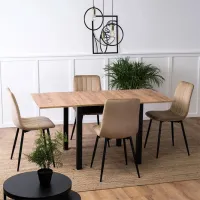 Masă de bucătărie extensibilă Mebel Elite Max PAL/ Craft oak photo 7