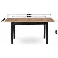 Masă de bucătărie extensibilă Mebel Elite Skubi MDF/ Stejar Craft Auriu photo 2