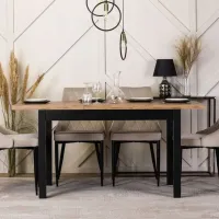 Masă de bucătărie extensibilă Mebel Elite Skubi MDF/ Stejar Craft Auriu photo 3
