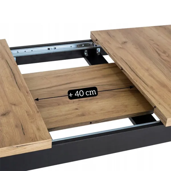 Кухонный стол раскладной Mebel Elite Skubi МДФ/ Дуб Крафт Золотой photo 8