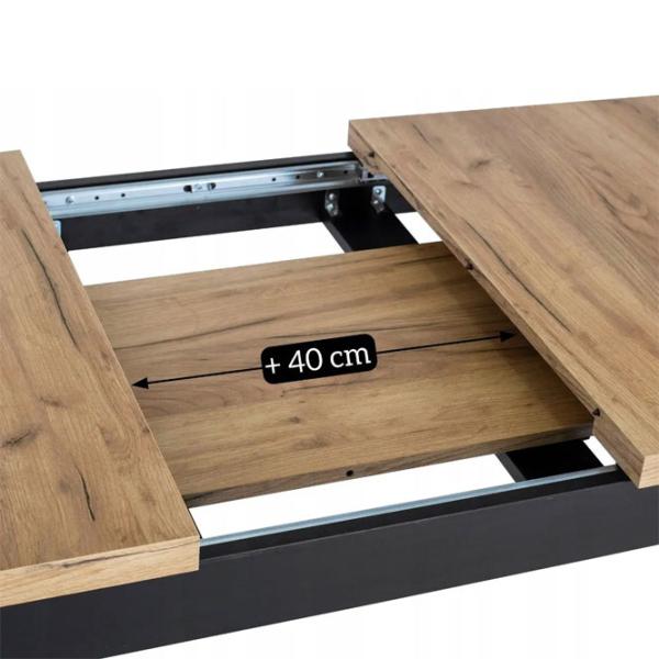 Кухонный стол раскладной Mebel Elite Skubi МДФ/ Дуб Крафт Золотой photo 8
