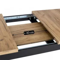 Masă de bucătărie extensibilă Mebel Elite Skubi MDF/ Stejar Craft Auriu photo 8