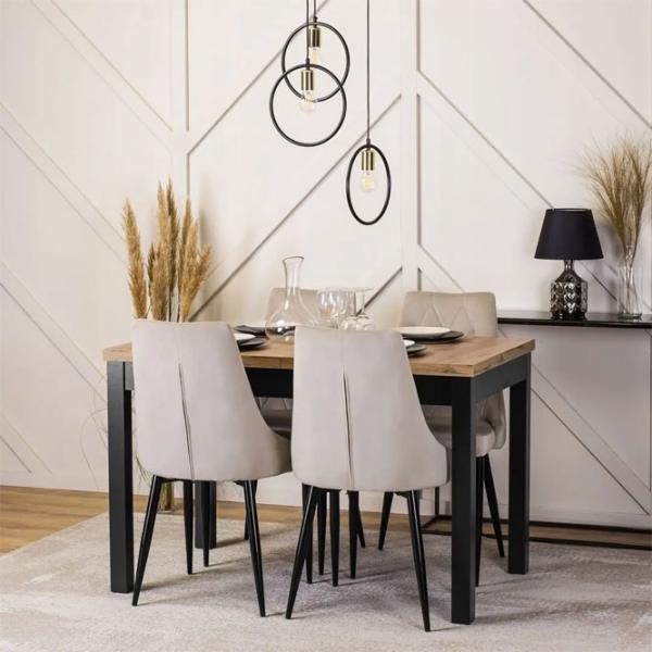 Кухонный стол раскладной Mebel Elite Skubi МДФ/ Дуб Крафт Золотой photo 9