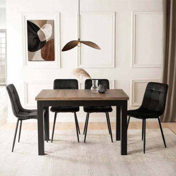 Masă de bucătărie extensibilă Mebel Elite Skubi MDF/ Walnut photo 3