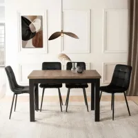 Masă de bucătărie extensibilă Mebel Elite Skubi MDF/ Walnut photo 3