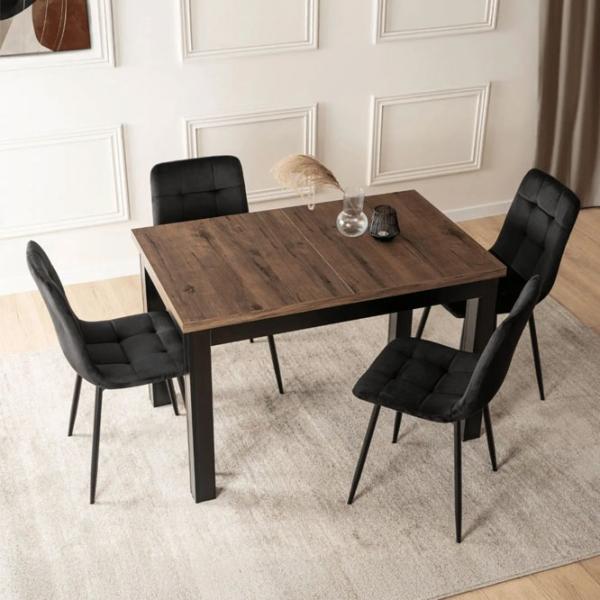 Masă de bucătărie extensibilă Mebel Elite Skubi MDF/ Walnut photo 7
