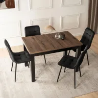 Masă de bucătărie extensibilă Mebel Elite Skubi MDF/ Walnut photo 7