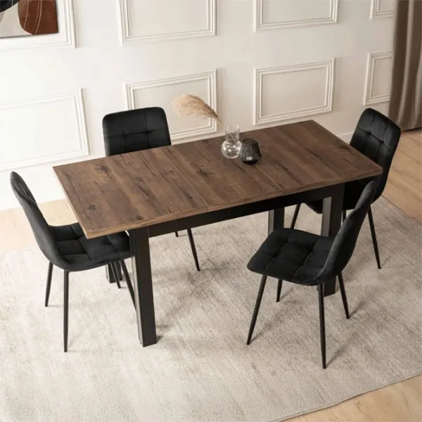 Masă de bucătărie extensibilă Mebel Elite Skubi MDF/ Walnut photo 8