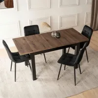 Masă de bucătărie extensibilă Mebel Elite Skubi MDF/ Walnut photo 8