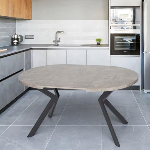Masă de bucătărie extensibilă Mebel Elite Lugo MDF/ Concrete photo 3