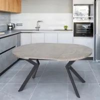 Masă de bucătărie extensibilă Mebel Elite Lugo MDF/ Concrete photo 3