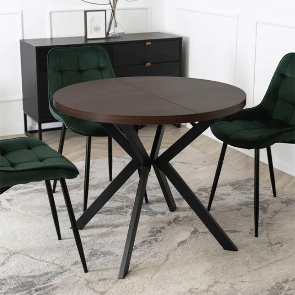 Masă de bucătărie extensibilă Mebel Elite Lugo MDF/ Walnut photo 3