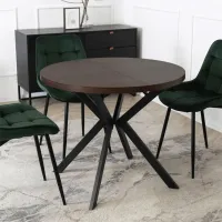 Masă de bucătărie extensibilă Mebel Elite Lugo MDF/ Walnut photo 3