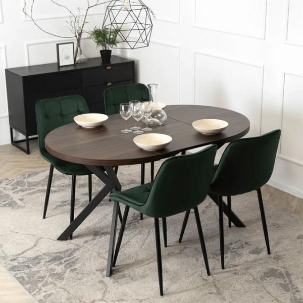 Masă de bucătărie extensibilă Mebel Elite Lugo MDF/ Walnut photo 9