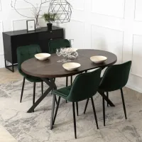 Masă de bucătărie extensibilă Mebel Elite Lugo MDF/ Walnut photo 9