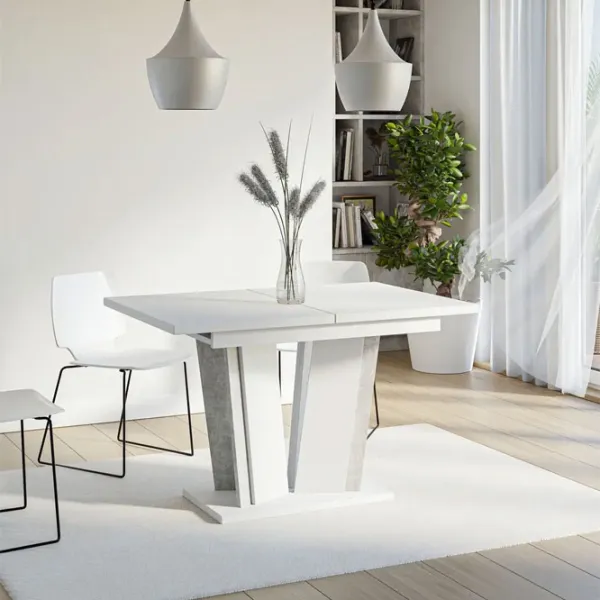 Masă de bucătărie extensibilă Prospero Doha 2 PAL/ White photo 5