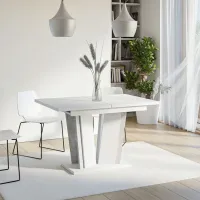 Masă de bucătărie extensibilă Prospero Doha 2 PAL/ White photo 5