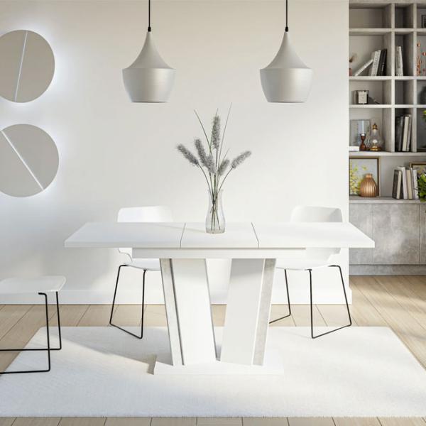 Masă de bucătărie extensibilă Prospero Doha 2 PAL/ White photo 6