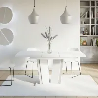 Masă de bucătărie extensibilă Prospero Doha 2 PAL/ White photo 6