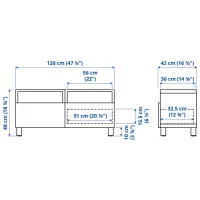 Comodă TV Ikea Besta/Lappviken/Stubbarp 48 x 120 x 42 / PAL photo 9