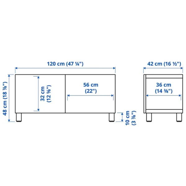 Тумба под телевизор Ikea Besta/Krukmakare 48 x 120 x 42см / ДСП photo 4