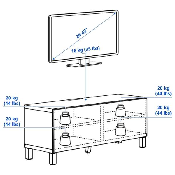 Comodă TV Ikea Besta/Krukmakare 48 x 120 x 42 / PAL photo 5