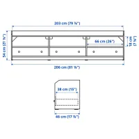 Comodă TV Ikea Hauga 54 x 206 x 46 / PAL photo 4