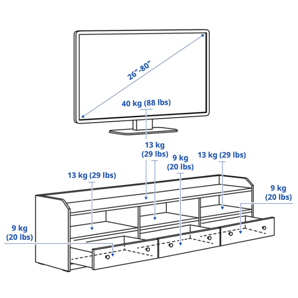 Comodă TV Ikea Hauga 54 x 206 x 46 / PAL photo 5