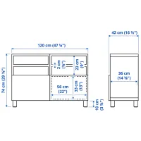 Comodă TV Ikea Besta/Krukmakare 74 x 120 x 42 / PAL photo 4