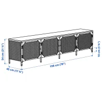 Comodă TV Ikea Fjallbo 54 x 198 x 45 / Oțel photo 9