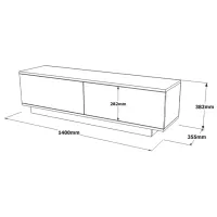Comodă TV Mirage Meble Fonda FN1-LB 38.2 x 140 x 35.5 / LPAL photo 4